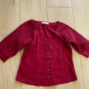 Linen and crochet blouse (set with maxi skirt)